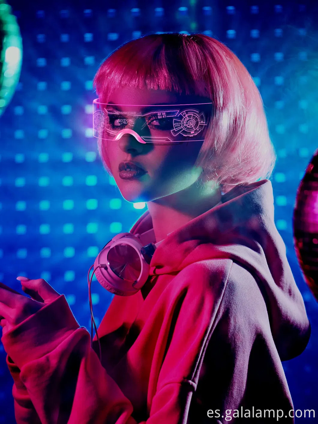 Coloridas Gafas de visión nocturna LED de alta definición Luz de gradiente